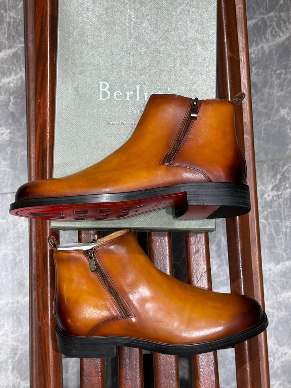 bottines Chelsea en cuir avec fermeture éclair latérale