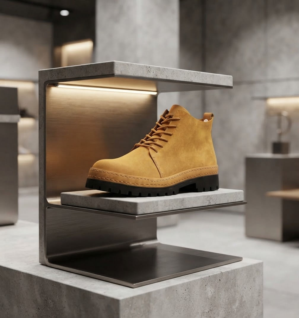 bottine montante à lacets en daim (suede/nubuck)