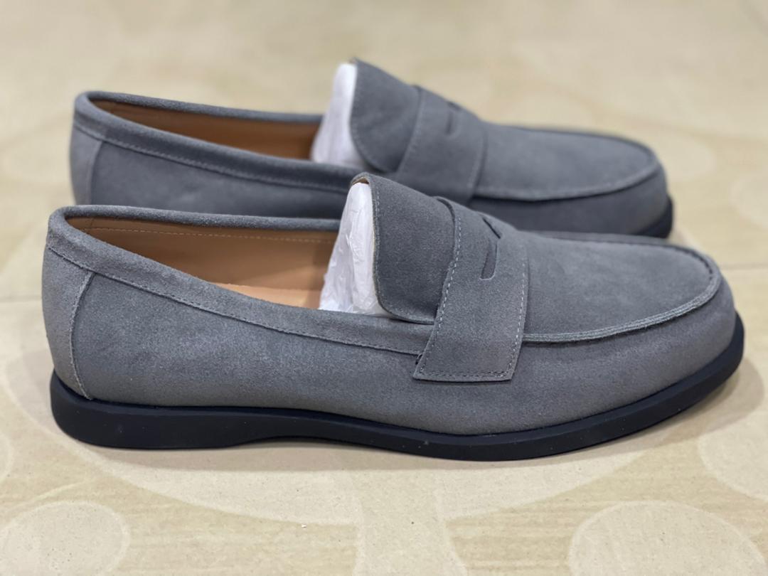 mocassins en daim