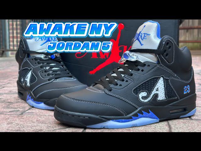 Air Jordan 5 x Awake NY "Black Racer Blue