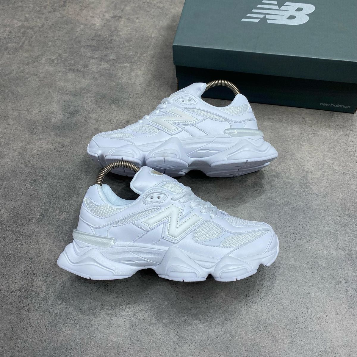 New Balance 9060 sneaker in the "Triple White"